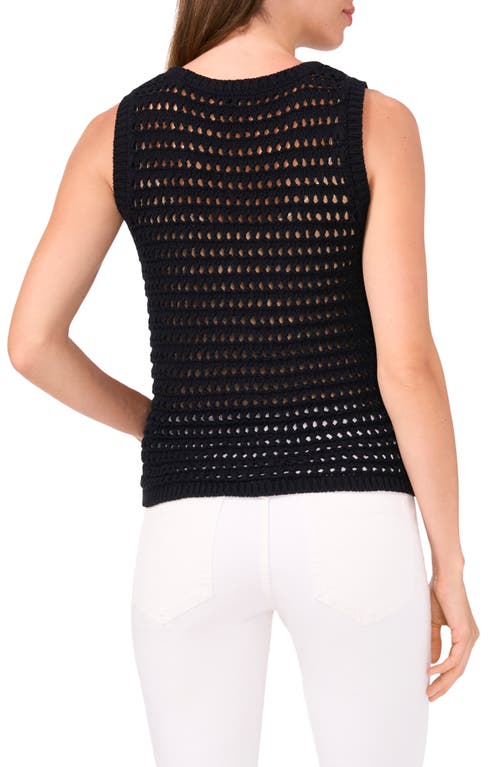 HALOGENR HALOGEN(R) OPEN STITCH SLEEVELESS SWEATER 