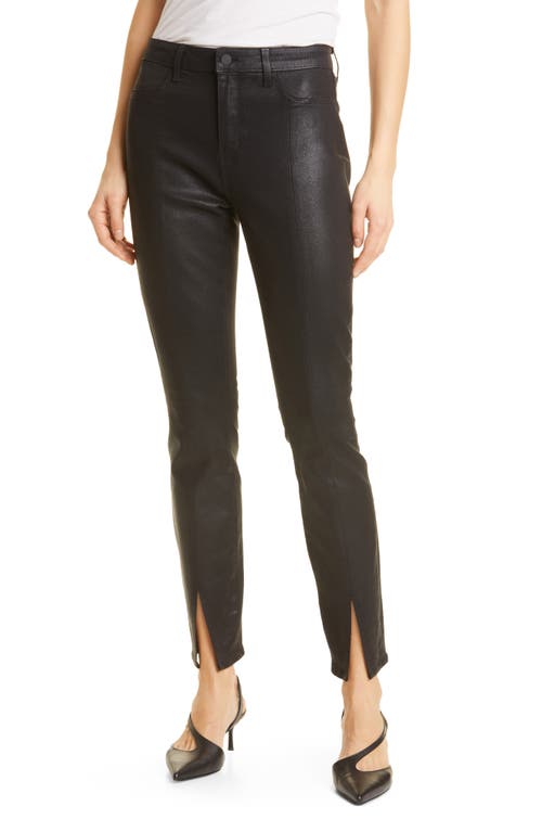 L'AGENCE Lagence Jyothi High Rise Skinny Jeans in Noir Coated