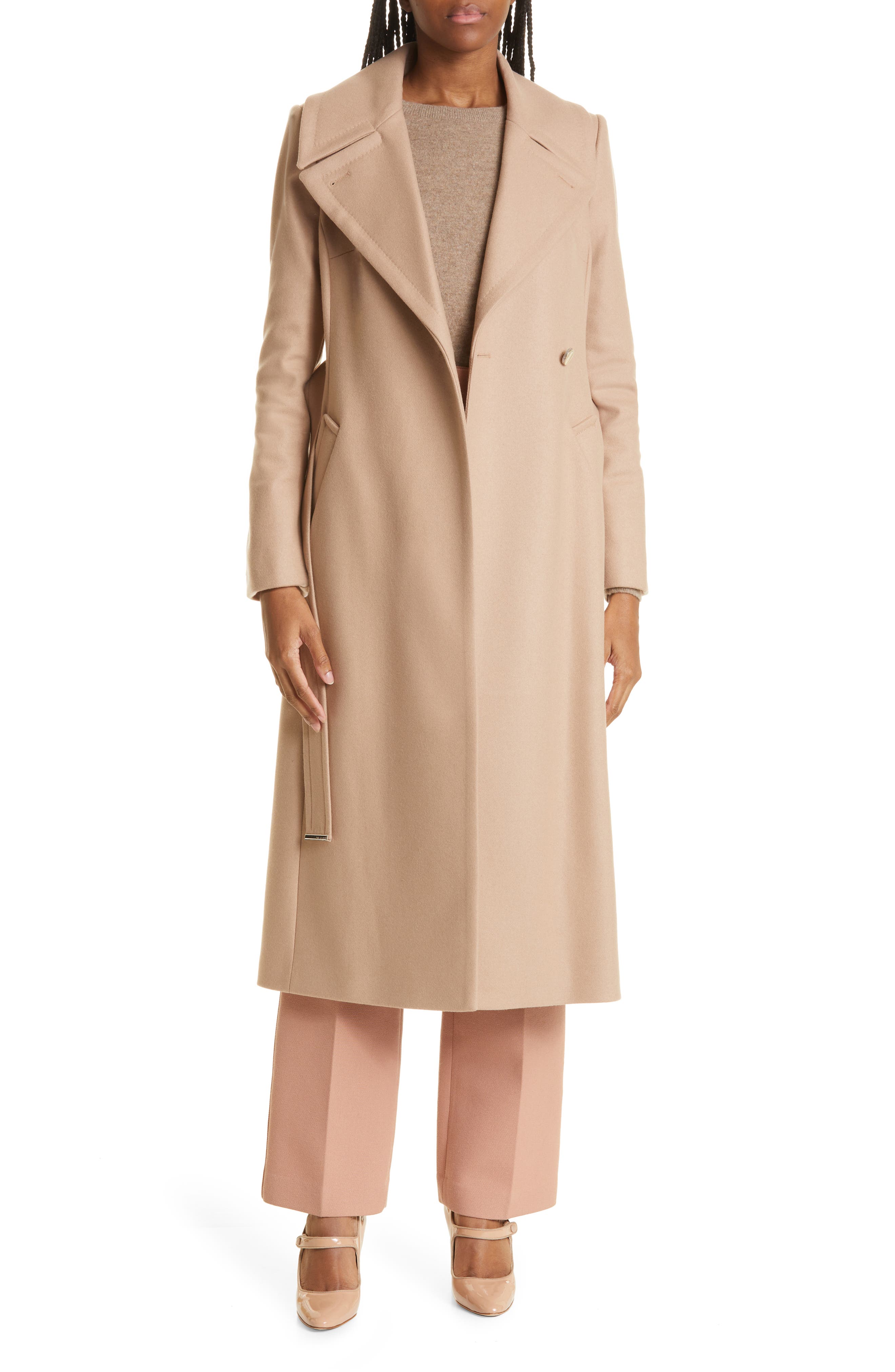 ted baker ladies camel coat