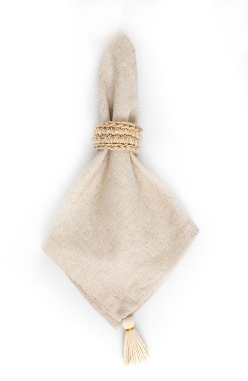 Tallo De Olivo Fique Spiral Napkin Rings Set Of 4 In Natural