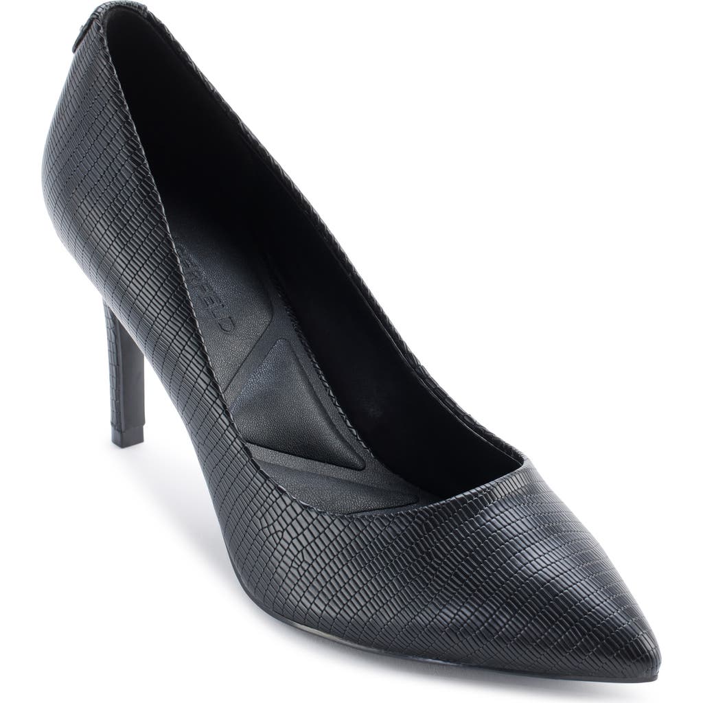 Shop Karl Lagerfeld Paris Royale Pointed Toe Pump In Black