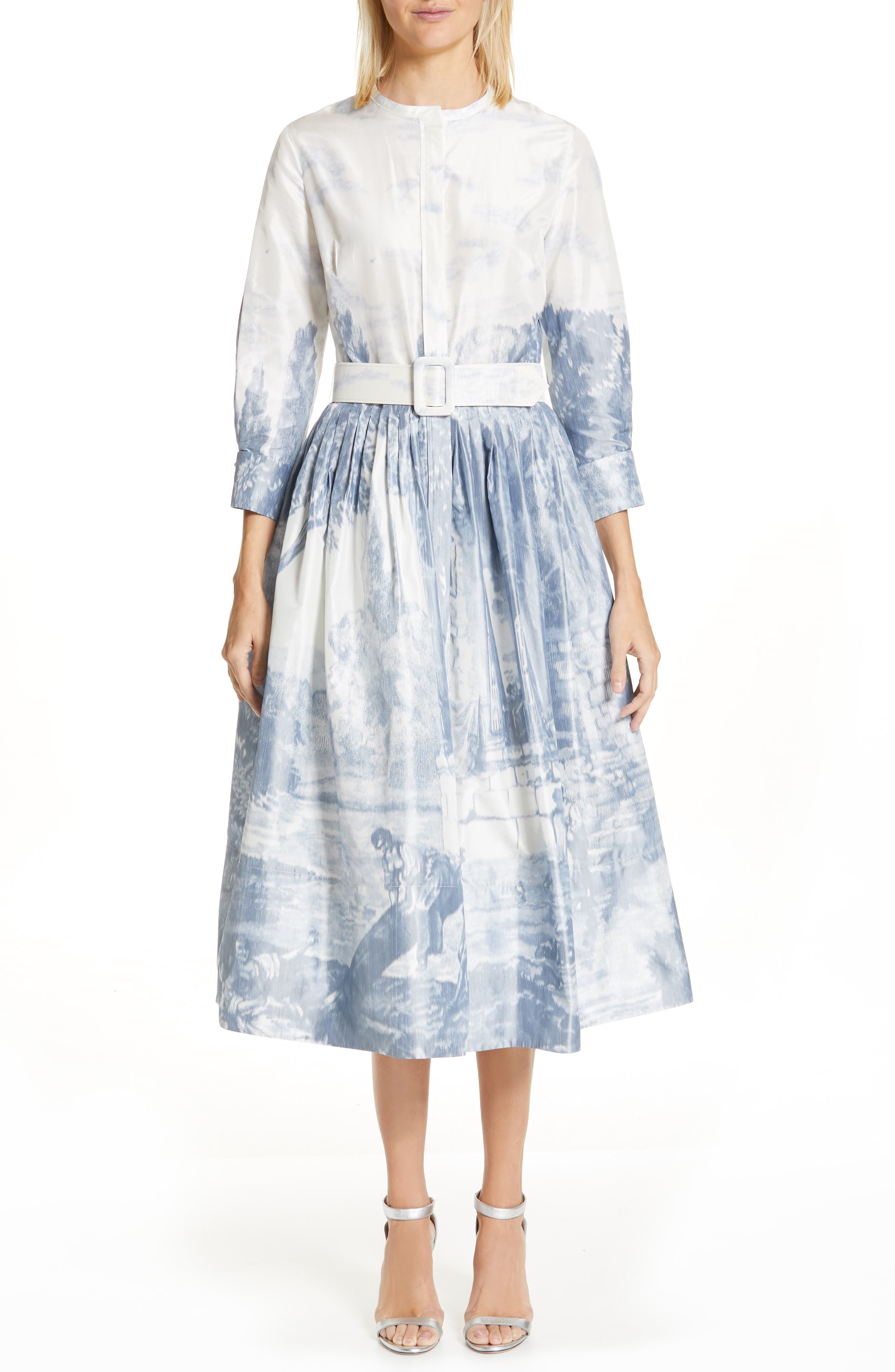 oscar de la renta shirt dress