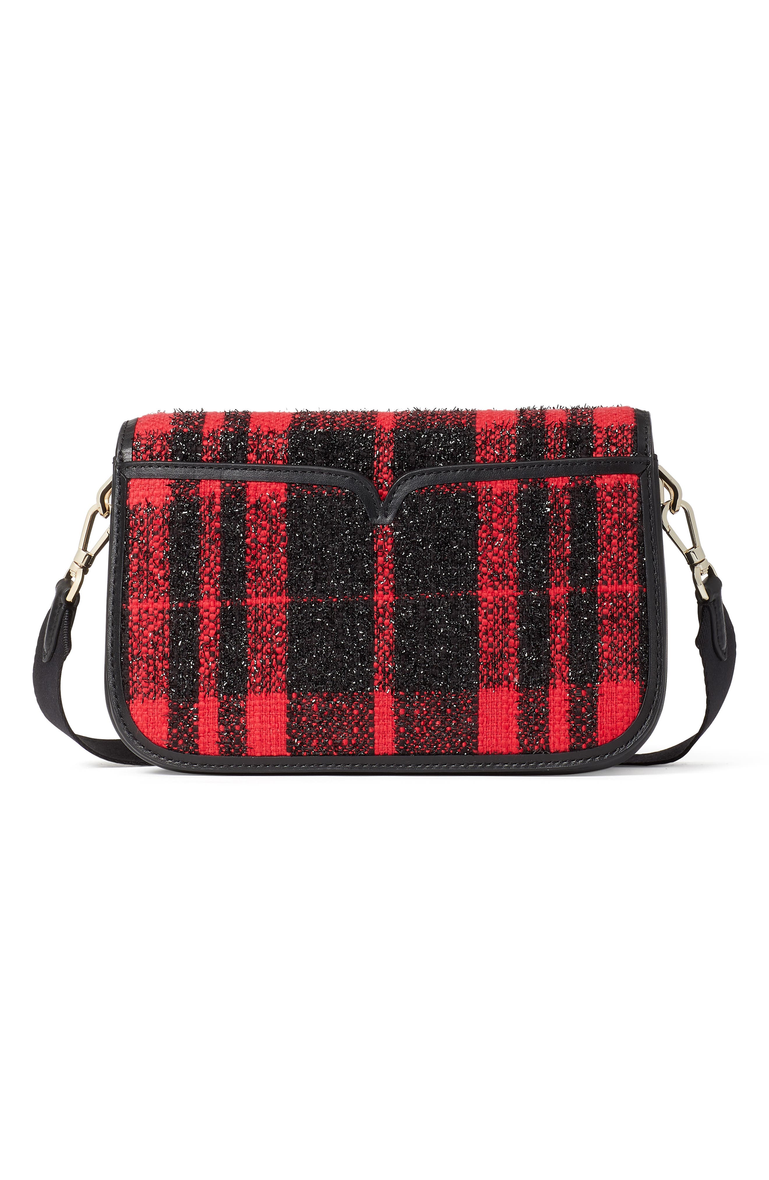 kate spade red and black plaid purse