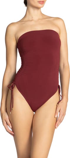 Women's strapless one piece swimsuit hotsell