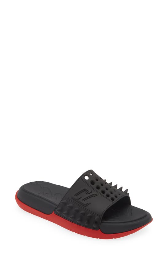 Shop Christian Louboutin Take It Easy Slide Sandal In Black