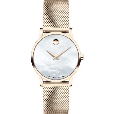Movado Museum Mesh Strap Watch, 2m