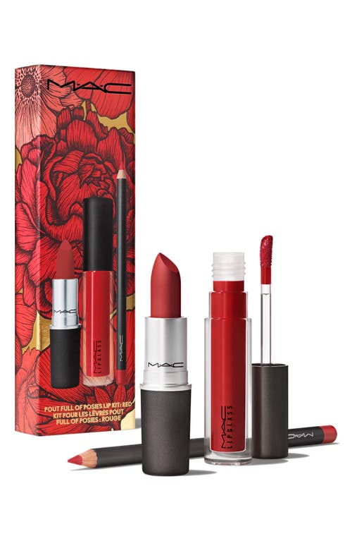 Mac Cosmetics Lip Kit 3-piece Set (nordstrom Exclusive) $73 Value In Ruby Woo