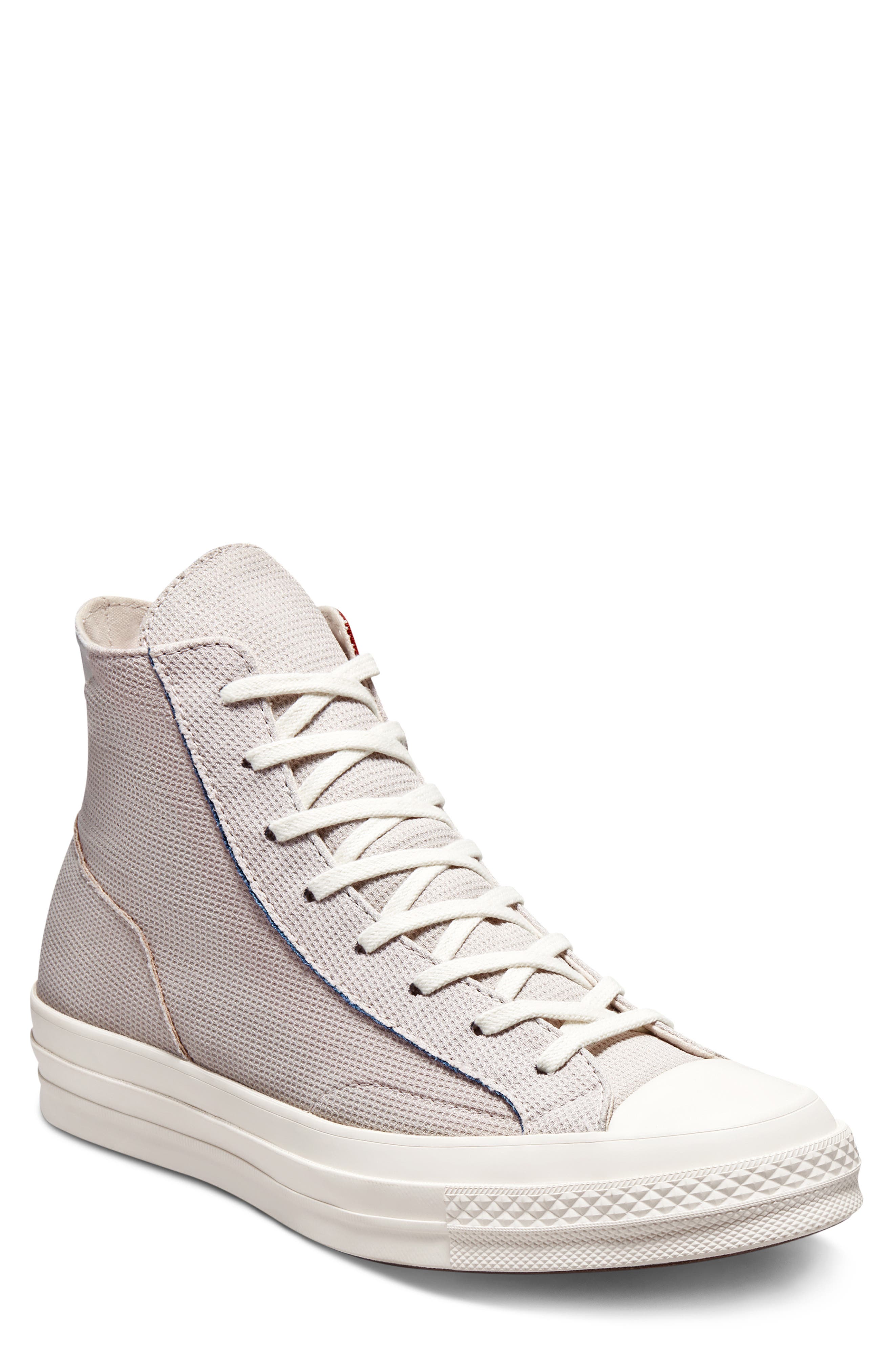 grey leather converse