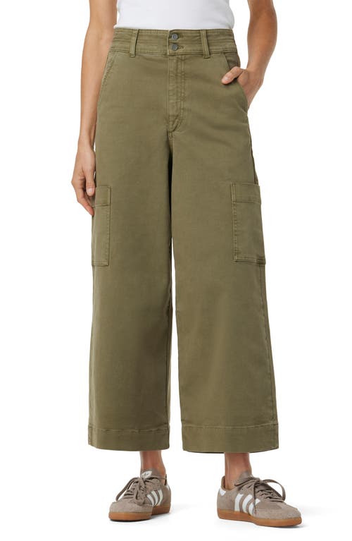 The Milla Wide Leg Cargo Jeans in Burnt Olive
