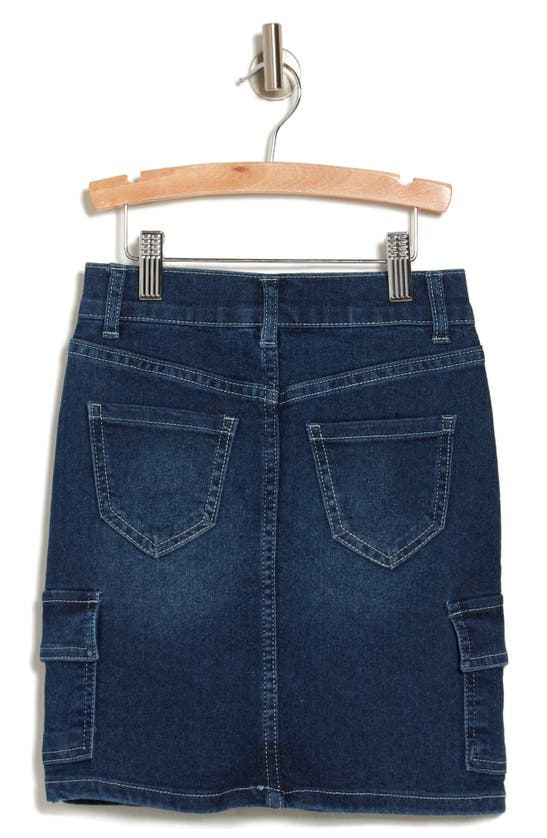 Shop Ymi Kids' Cargo Denim Skirt In Potassium Whiskers