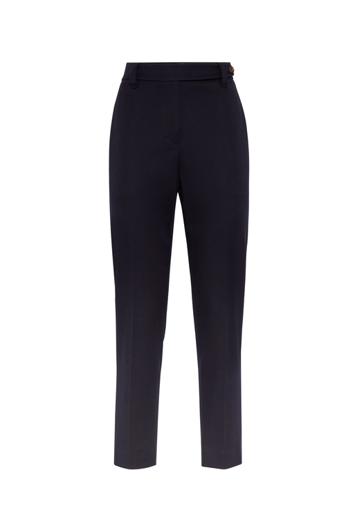 Shop Brunello Cucinelli Cigarette Trousers In Blue