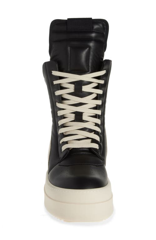 Shop Rick Owens Geobasket Mega Bumper High Top Sneaker In Black/milk/milk