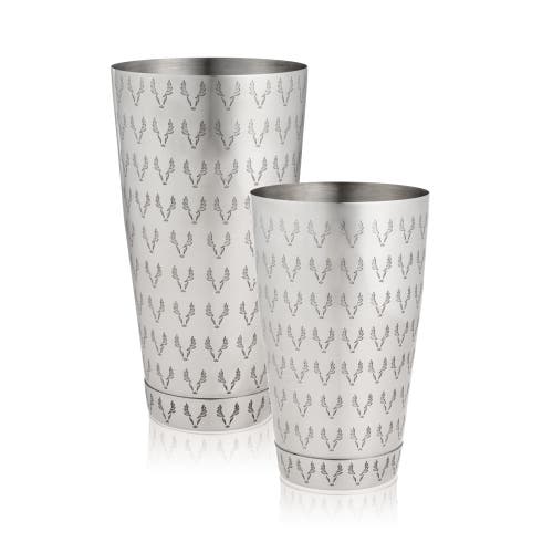 Viski Harrison 2-piece Shake Tins In Silver