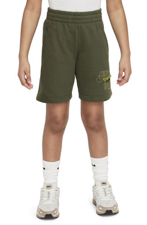 Nike Kids' Sportswear Club Fleece Shorts In Cargo Khaki/pear/pear