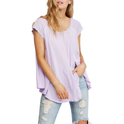 Free People Keep It Casual Tee, Purple