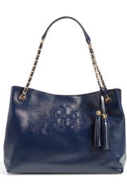 Tory Burch 'Thea' Patent Chain Slouchy Tote | Nordstrom