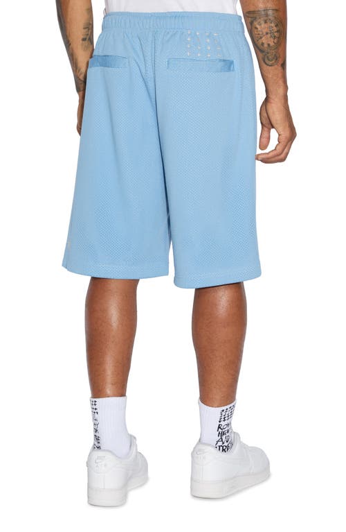 Shop Ksubi Logo Mesh Shorts In Blue