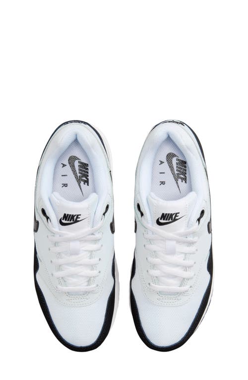 Shop Nike Kids' Air Max 1 Sneaker In White/black/pure Platinum