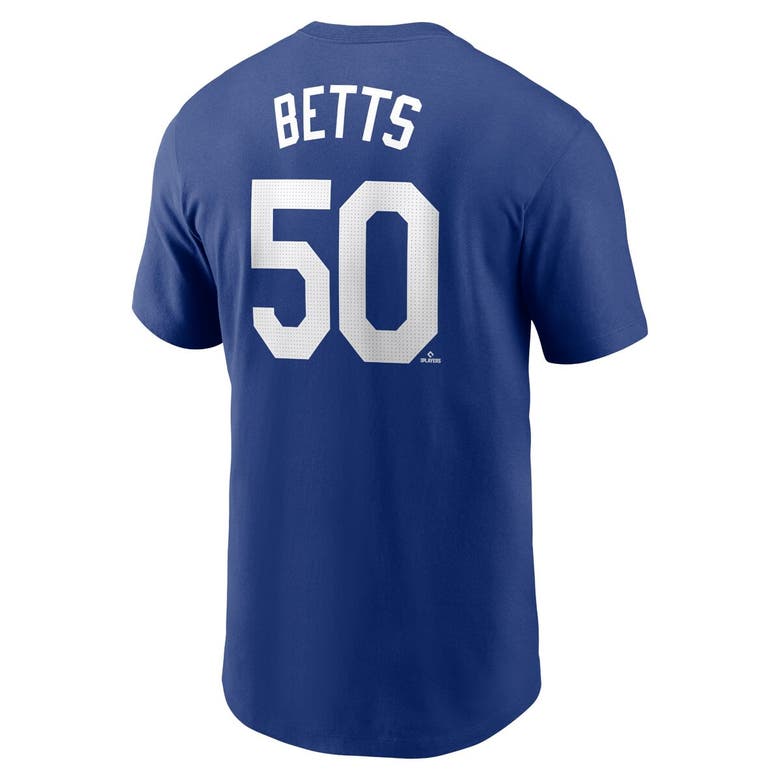 Shop Nike Mookie Betts Royal Los Angeles Dodgers Fuse Name & Number T-shirt