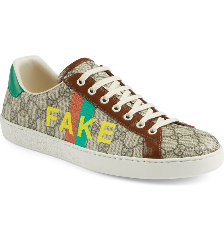 Gucci Ace Fake/Not Fake GG Supreme Sneaker (Men) | Nordstrom