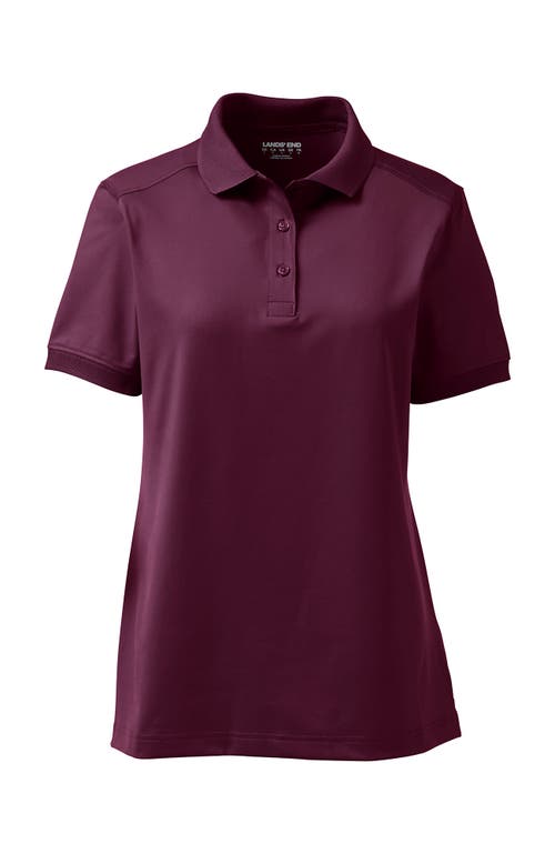Lands' End School Uniform Young  Short Sleeve Rapid Dry Polo Shirt In Burgundy