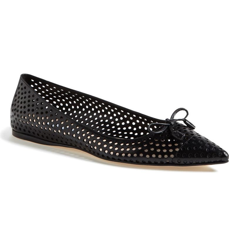 Prada Pointed Toe Perforated Ballet Flat | Nordstrom