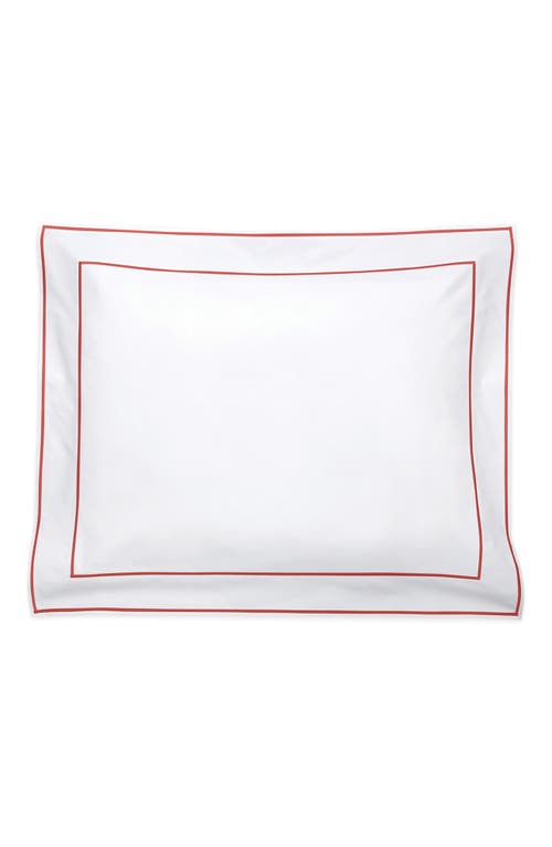 Matouk Ansonia Pillow Sham in White/Chinese Red at Nordstrom