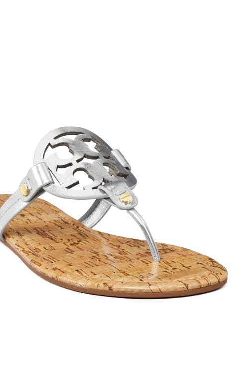 Shop Tory Burch Miller Sandal In Silver/natural