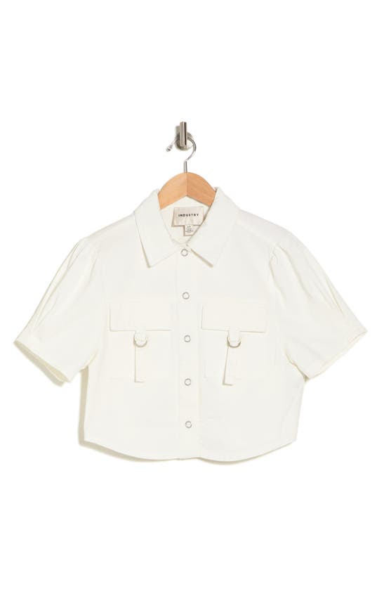 Shop Industry Republic Clothing Denim Crop Jacket In White