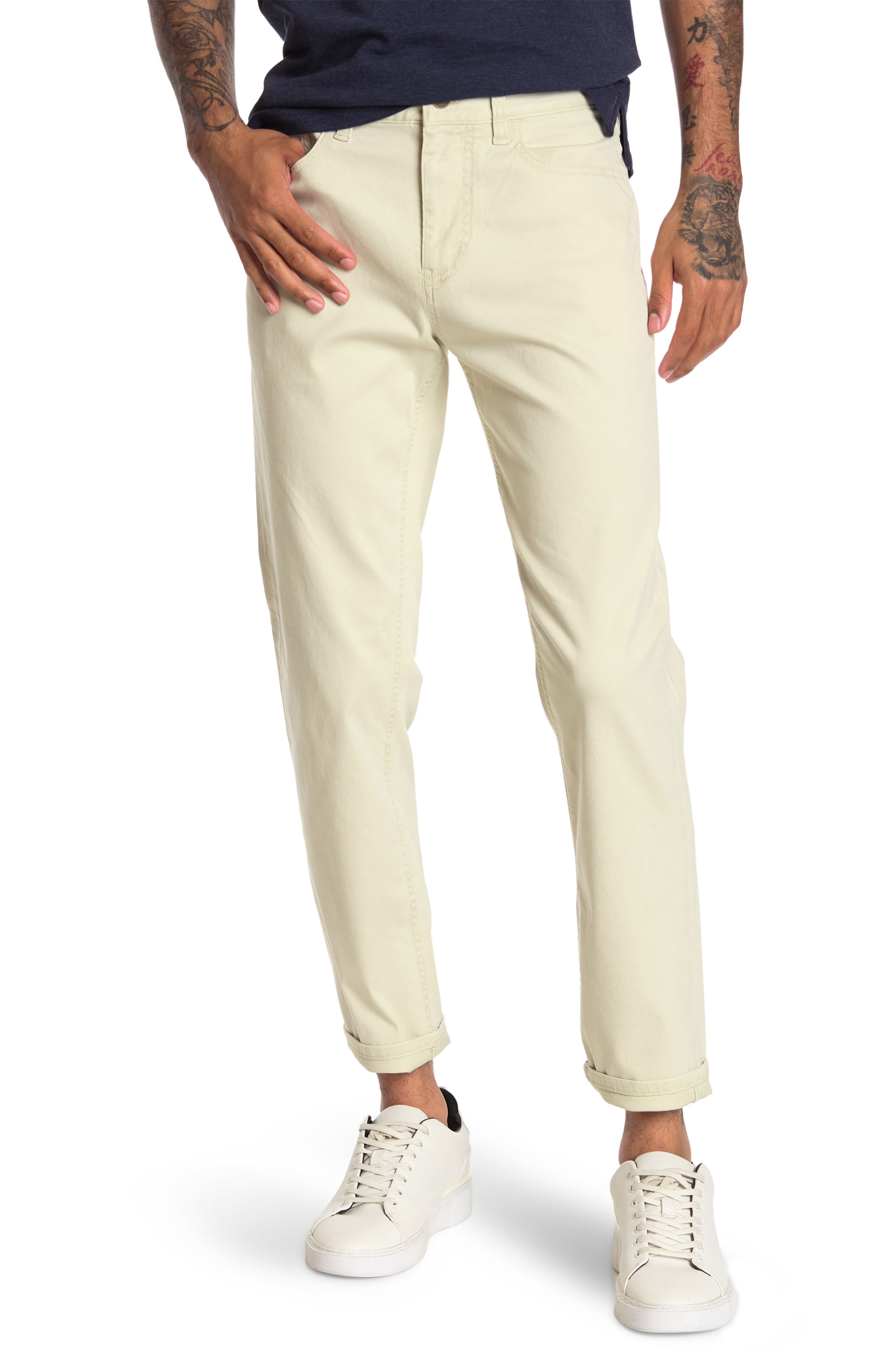 Vineyard Vines Breaker Flat Front Straight Leg Stretch Cotton Pants In Stone