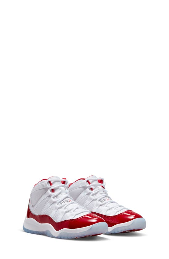 Jordan Kids' Nike  11 Retro High Top Sneaker In White/ Varsity Red