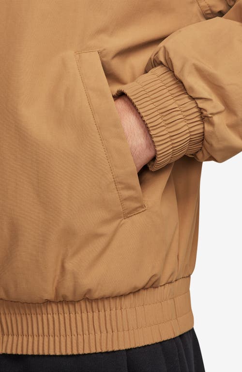 Shop Nike Club Fleece Futura Jacket In Flax/white