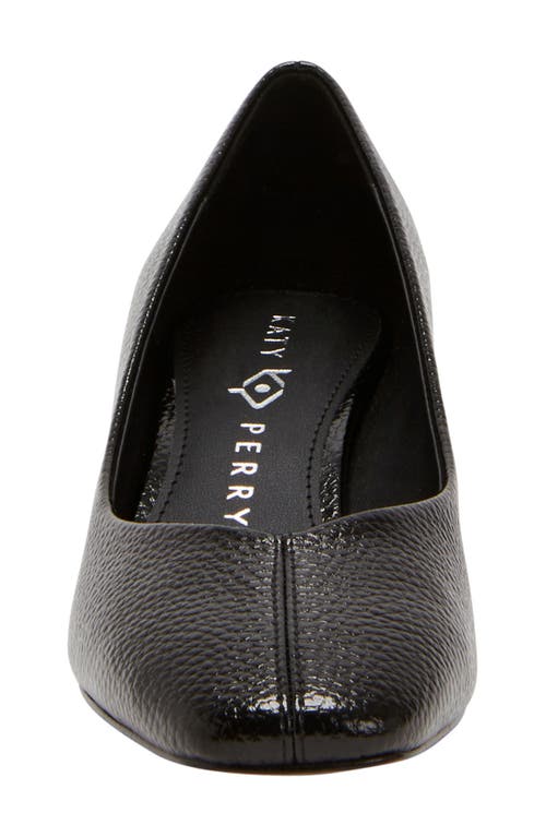 Katy Perry The Laterr Pump Womens Textured Faux Leather Pumps In Black