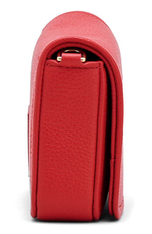 Marc Jacobs The Mini Grained Leather Crossbody Bag In True Red