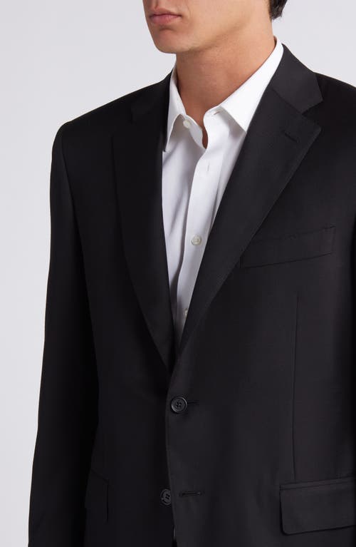 Canali Solid Wool Suit In Black