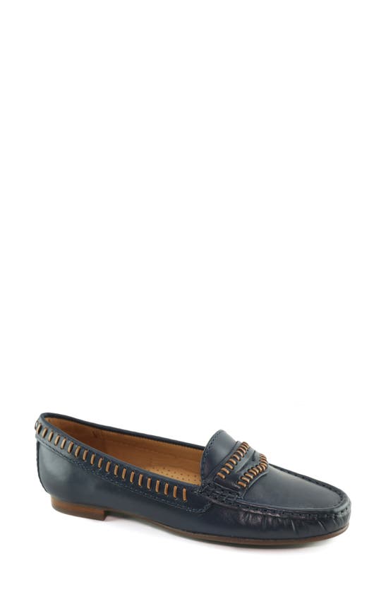 Driver Club Usa Maple Ave Penny Loafer In Royal Nappa Soft