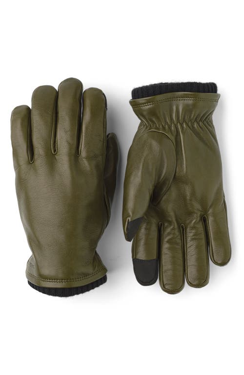 Shop Hestra John Sheepskin Gloves In Loden