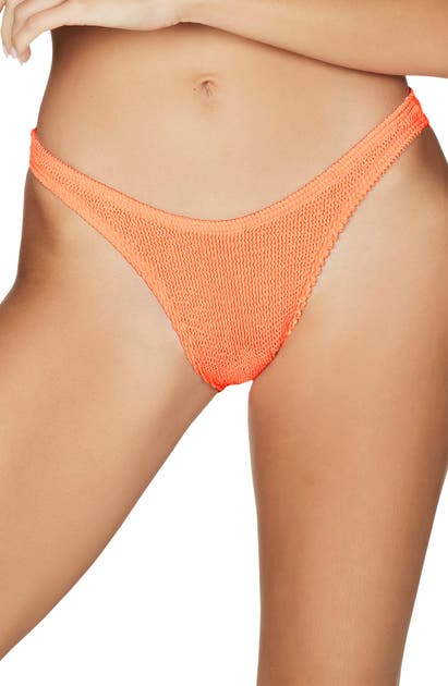 BOUND BY BOND-EYE THE SCENE HIGH-CUT RIBBED BIKINI BOTTOMS,BOUND047