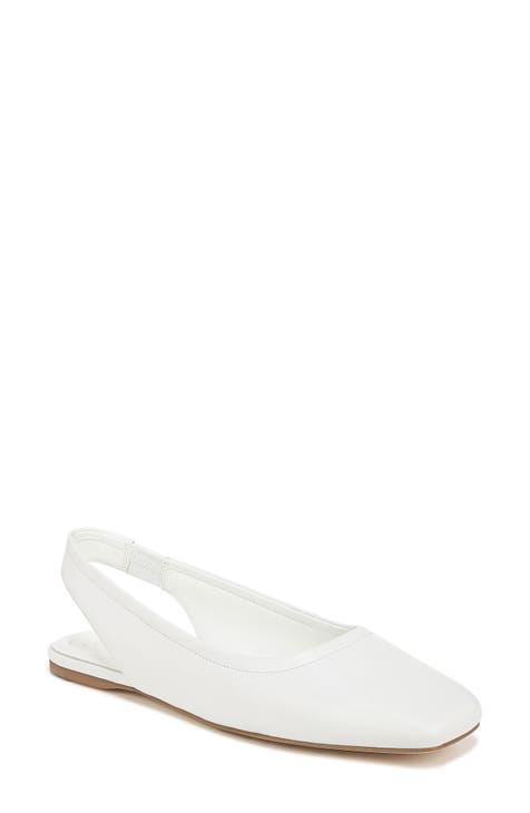 All white hotsell flat shoes