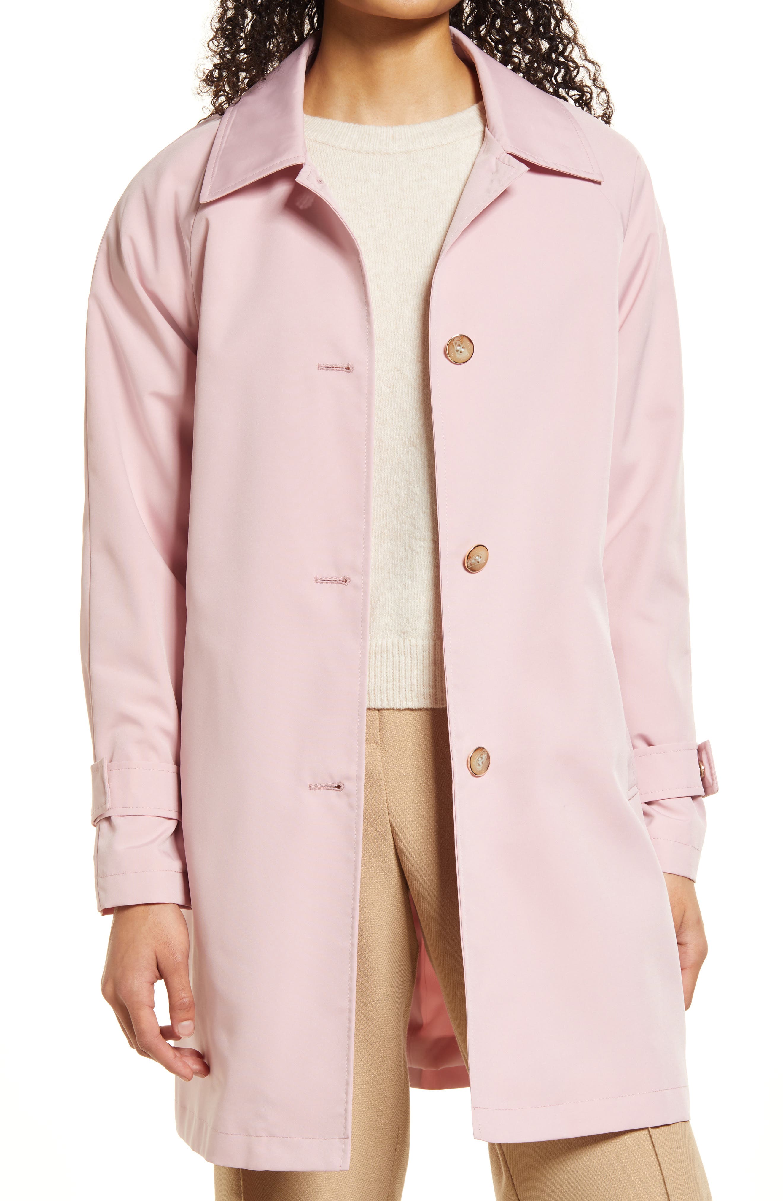 womens pink spring coat