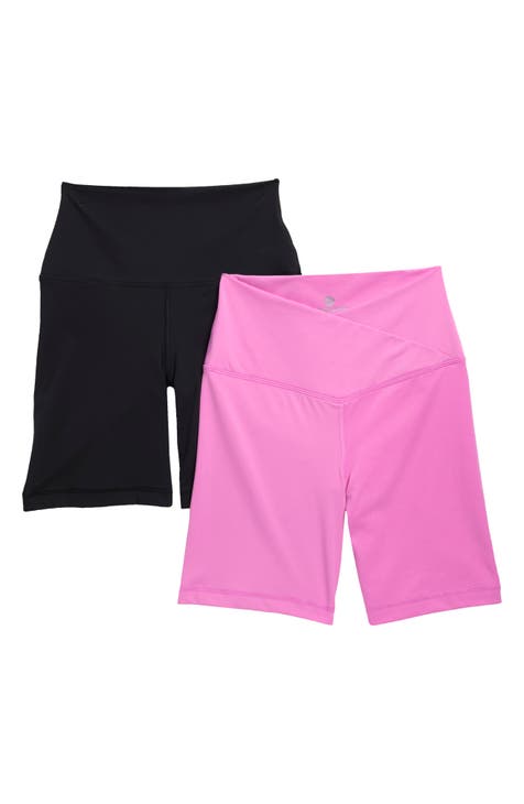 calvin klein animal print top & high rise bike shorts Matching Set