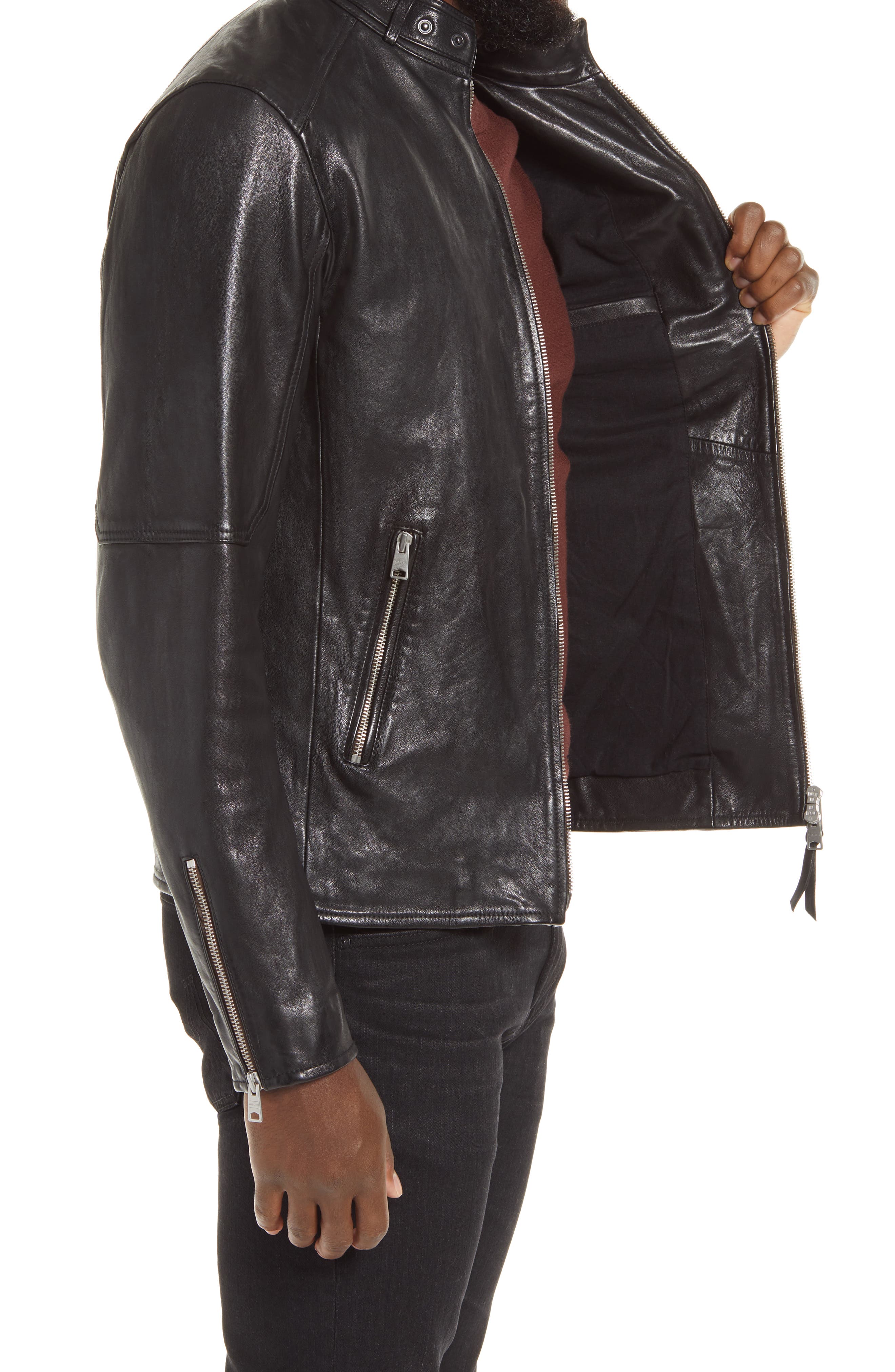 all saints leather jacket nordstrom