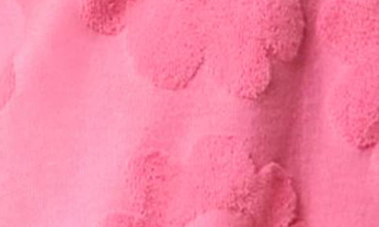 Shop Next Kids' Flower Textured T-shirt & Shorts Set In Bright Pink