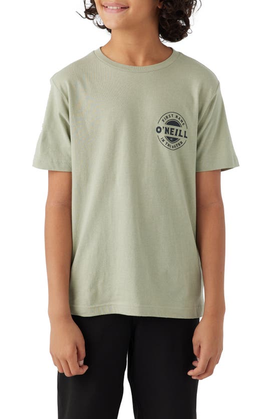 O'neill Kids' Coin Flip Graphic T-shirt In Seagrass