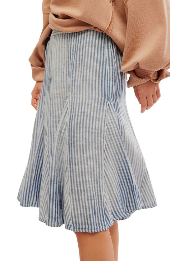 Shop Free People Candace Stripe Cotton & Linen Skirt In Summer Stripe
