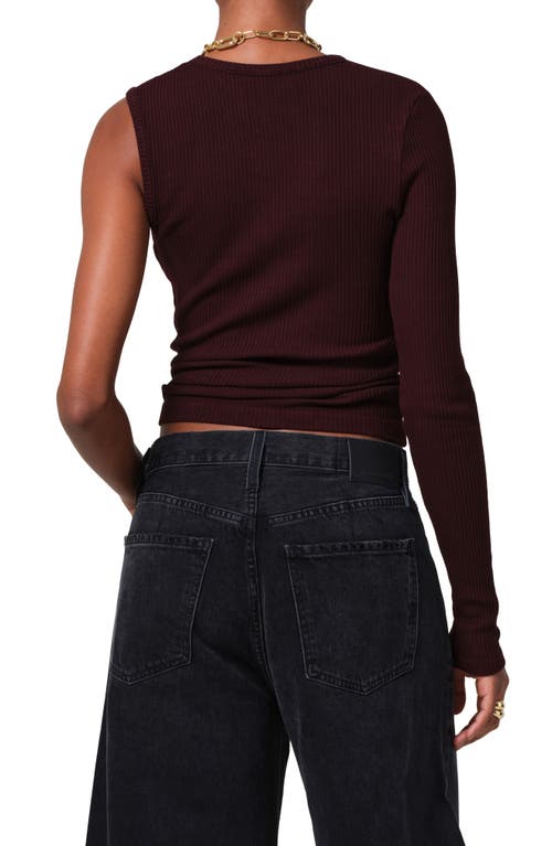 Citizen Of Humanity Citizens Of Humanity Fellina Rib One-sleeve Sweater In Burgundy