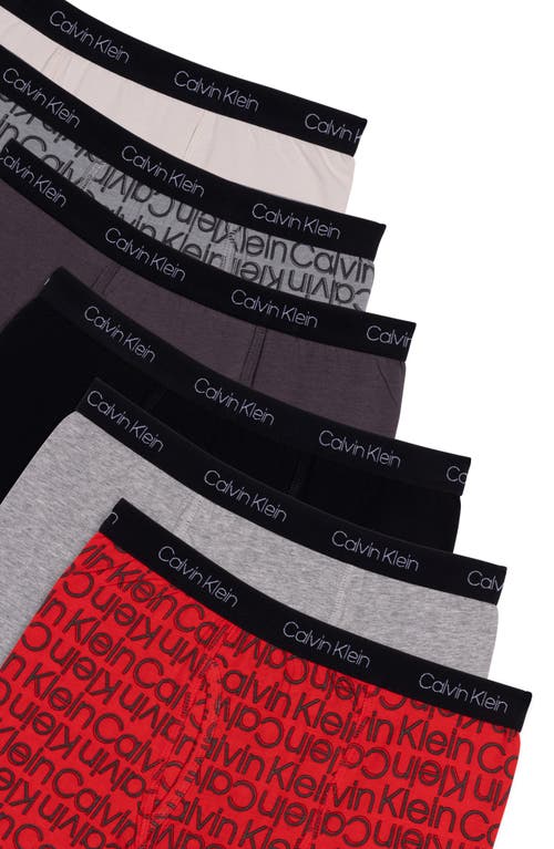 Shop Calvin Klein Kids' Assorted 6-pack Boxer Briefs In  Outline