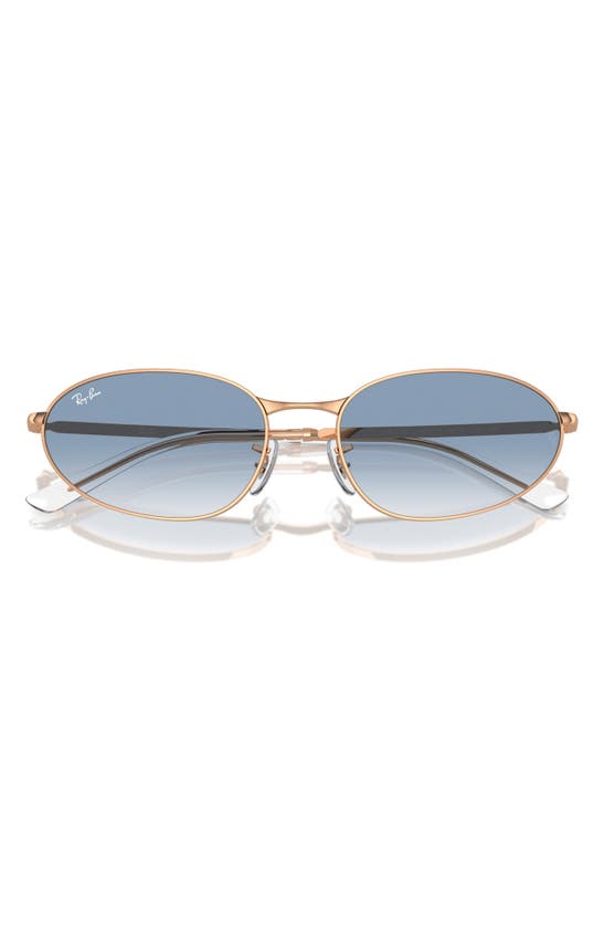 Shop Ray Ban Ray-ban 56mm Oval Sunglasses In Blue Gradient