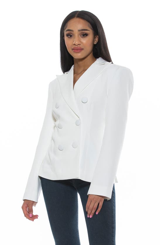 Alexia Admor Lianne Classic Structured Blazer In Ivory