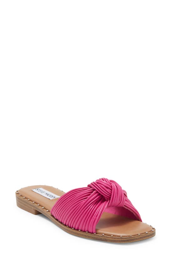 Steve Madden Willow Knot Slide Sandal In Fuchsia | ModeSens